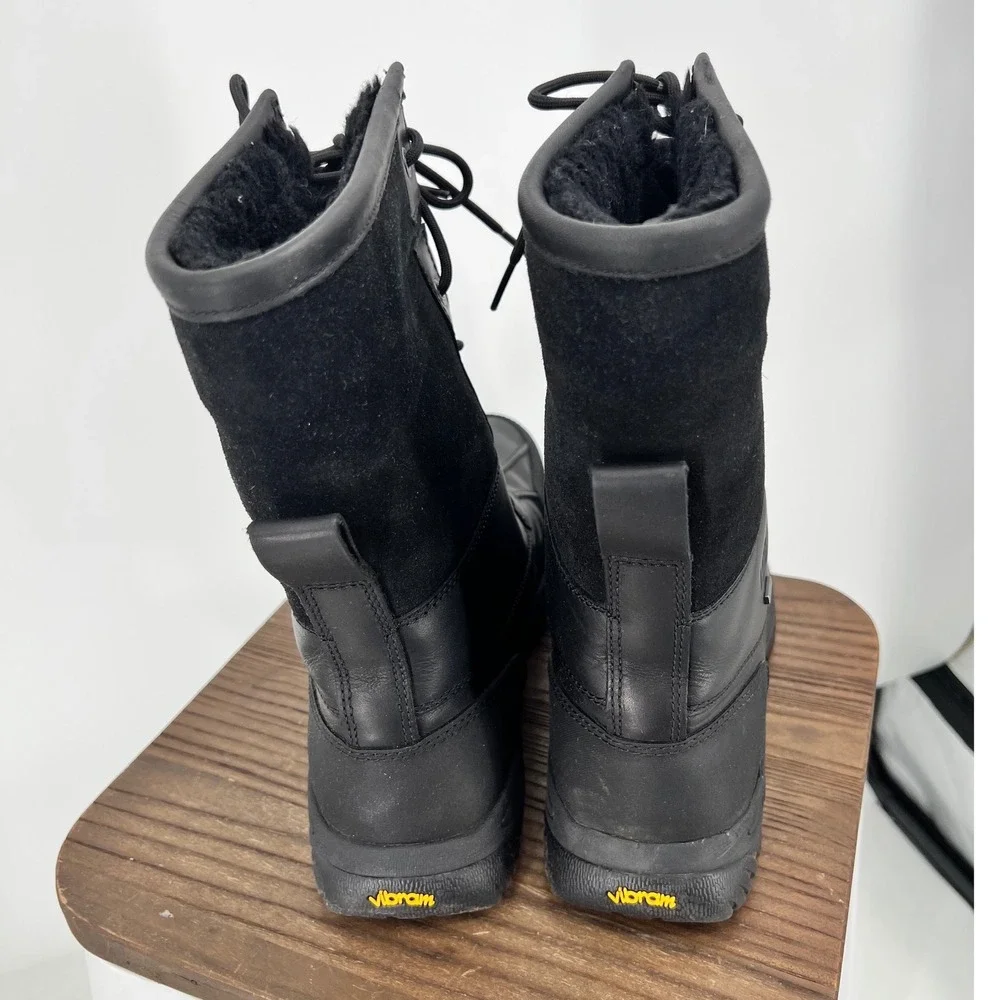 UGG Adirondack II Black‎ Waterproof Leather Suede Winter Boots Mens 10 5521